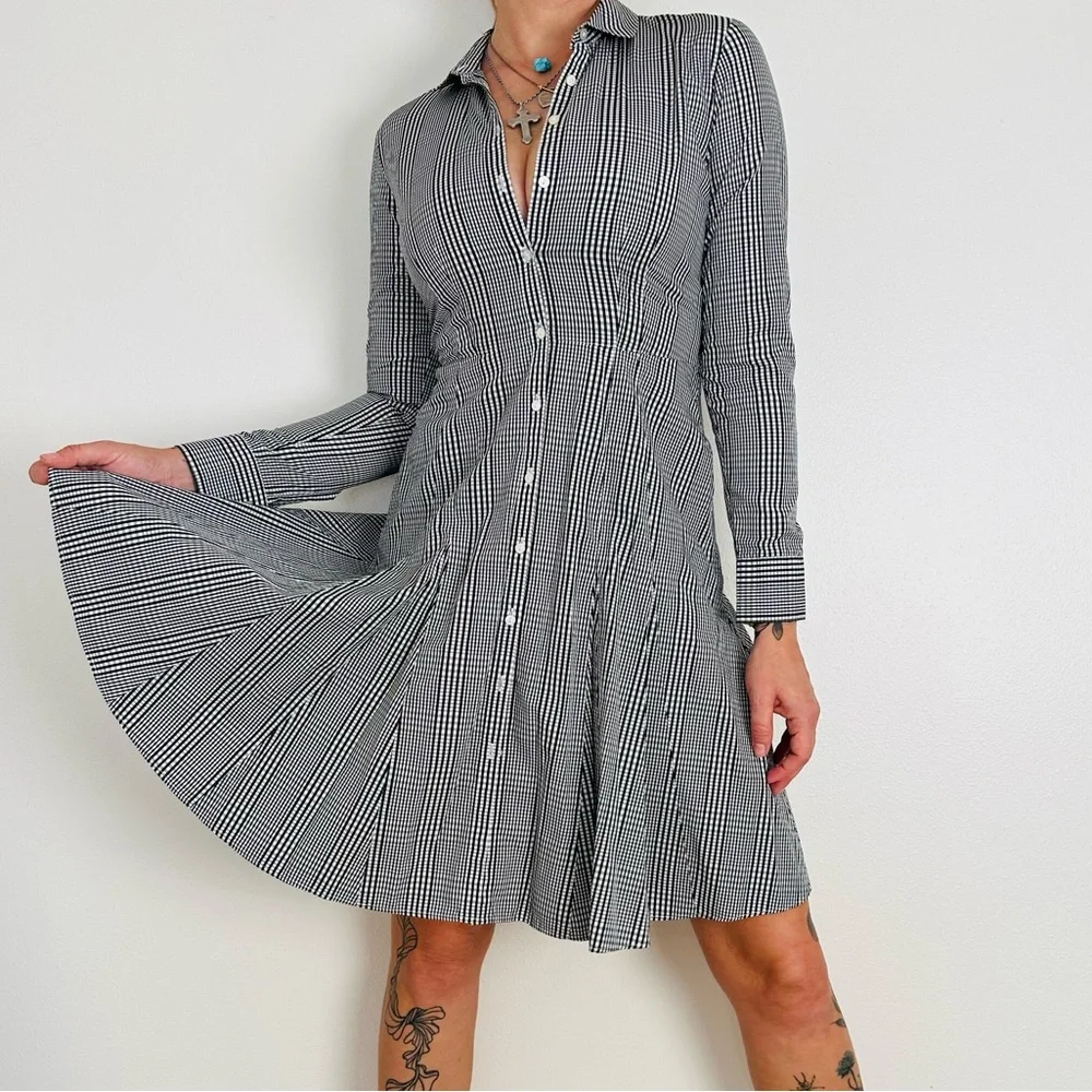 Brooks Brothers plaid Belted Shirt Dress gingham - Picture 1 of 7